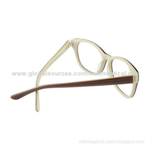 2014 Fashion Two-tone Acetate Eyeglass Frames, Logo Can be Printed
